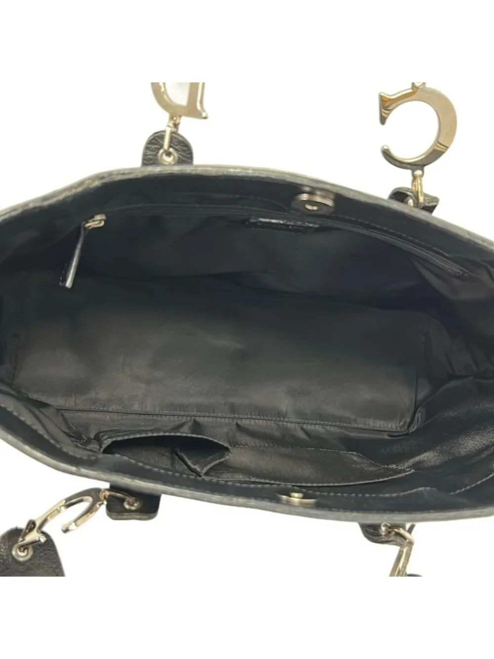 Dior Tote Flower Black Leather